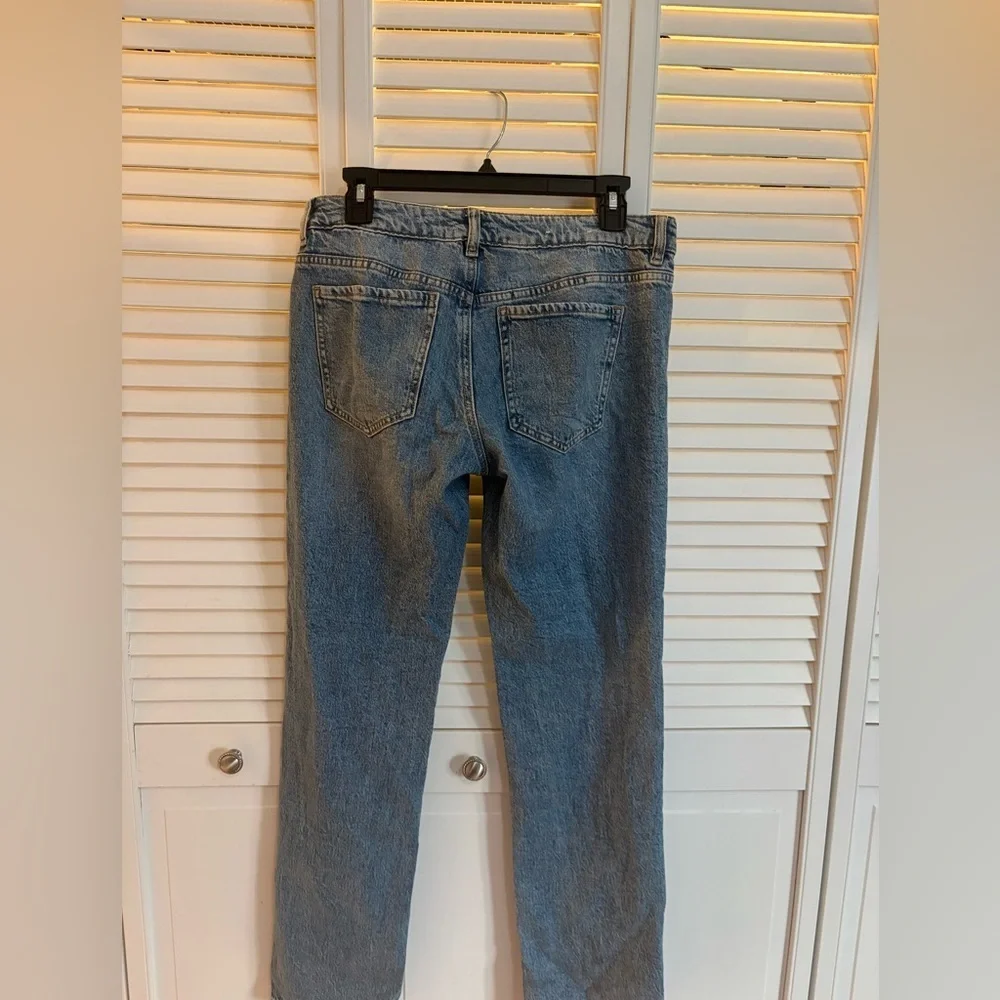 Garage Light Blue Low Rise Straight Leg Jeans - Picture 3 of 3